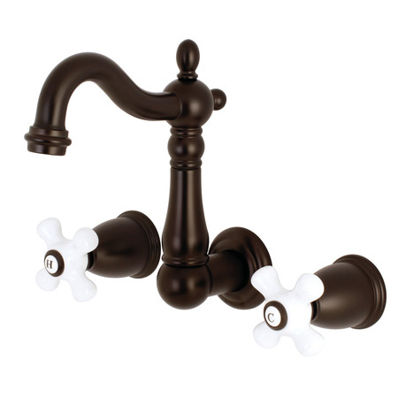 HERITAGE KS1225PX 8-Inch Center Wall Mount Bathroom Faucet KS1225PX